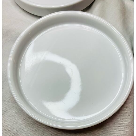 Drink Coaster Set Porcelain Zassenhaus Mill Trivets 4 White Beverage Coffee Lip - Picture 5 of 5